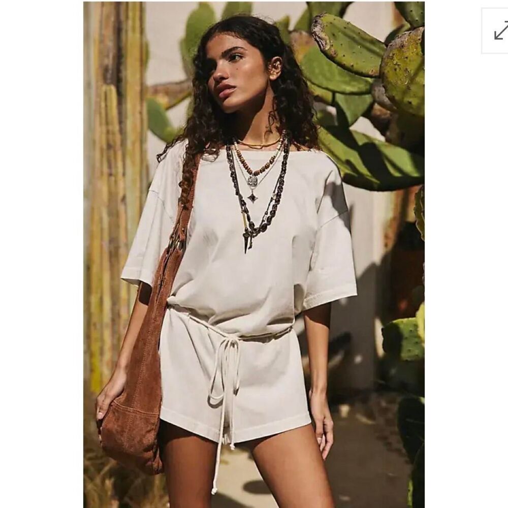 Free-people Women's White and Cream Playsuit-romper